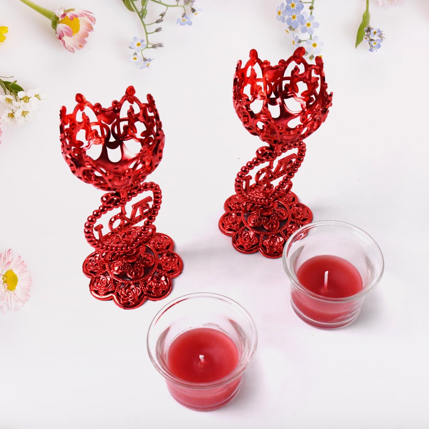 Tea Lights Holder Candle Stand (2 Pc Set) Tea Lights Holder Candle Stand (2 Pc Set)